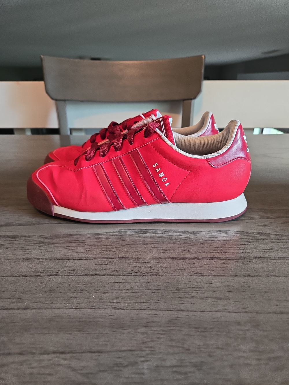 Adidas Samoa Mens Red Retro Sneaker